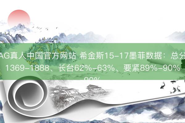 AG真人中国官方网站 希金斯15-17墨菲数据：总分1369-1888、长台62%-63%、要紧89%-90%