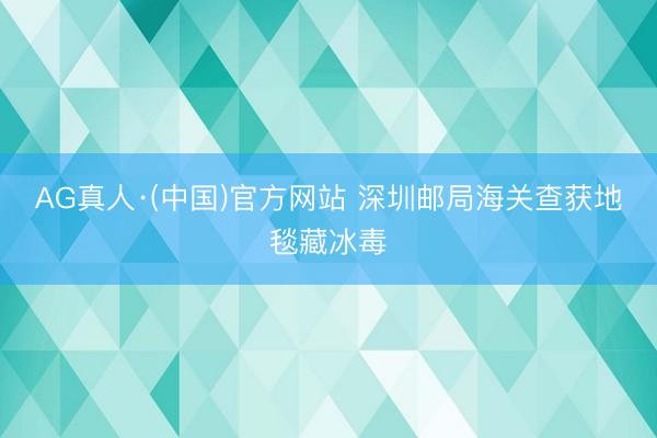 AG真人·(中国)官方网站 深圳邮局海关查获地毯藏冰毒