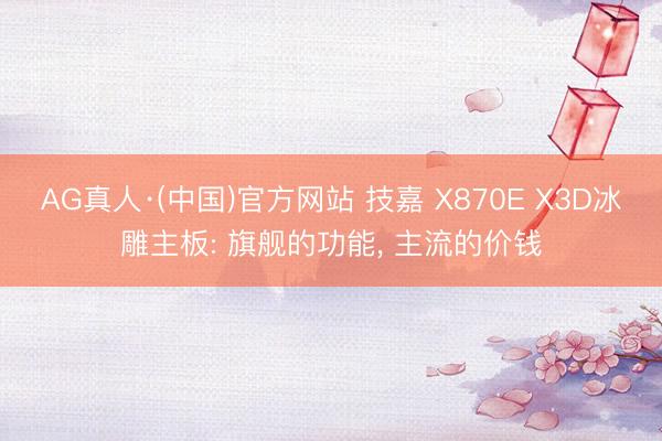 AG真人·(中国)官方网站 技嘉 X870E X3D冰雕主板: 旗舰的功能， 主流的价钱