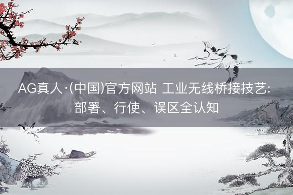 AG真人·(中国)官方网站 工业无线桥接技艺: 部署、行使、误区全认知